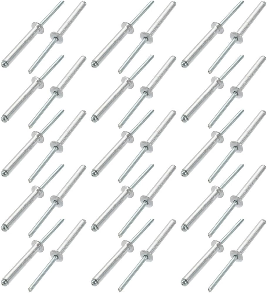 30 Pcs 5mm x 35mm Aluminum/Steel Open End Blind Rivets