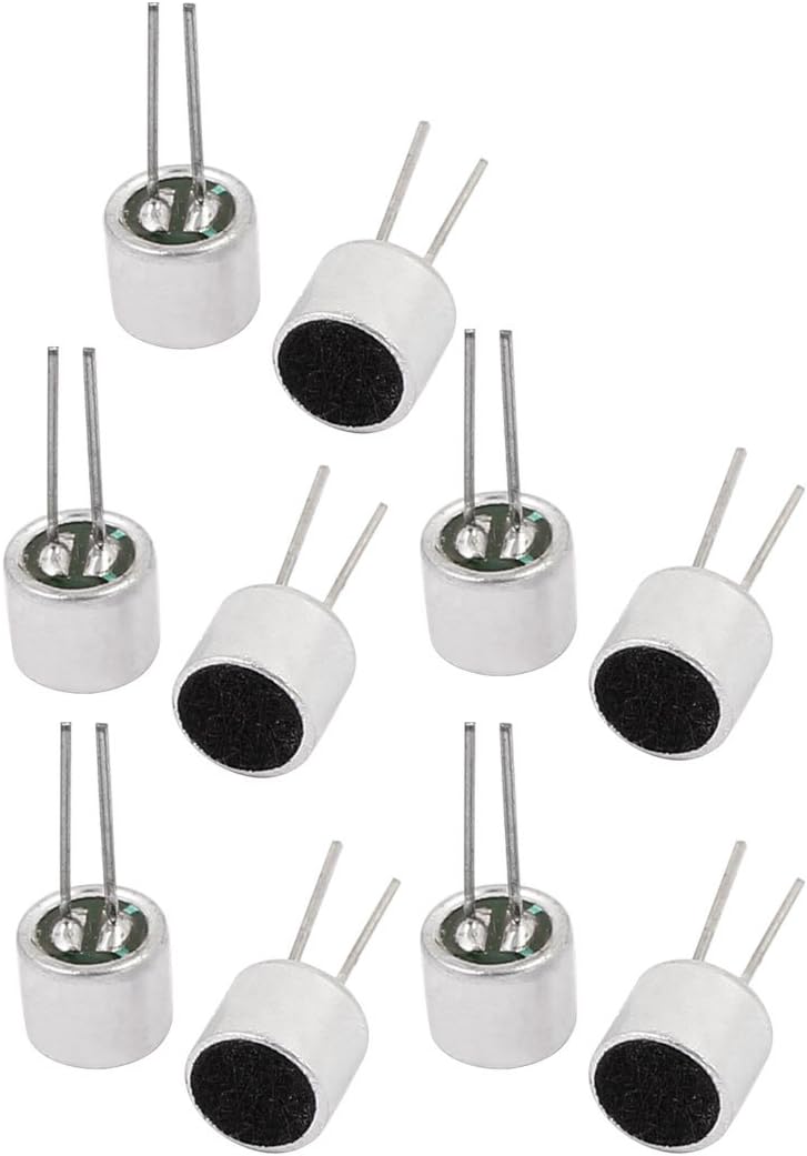 10pcs 6x5mm 2 Terminals Electret Condenser Microphone High Sensitivity Pickup