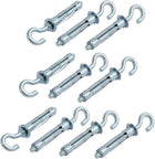 10Pcs M6 Thread 52mm Length Zinc Plated Hollow Wall Anchor Eye Screw Hook Assortment