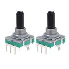 360 Degree Rotary Encoder Code Switch Digital Potentiometer 3 Pins 20mm D-Shaft 2Pcs