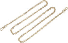 LinkMejor Purse Chain Strap, 47"x0.28" Flat Chain Strap Handbag Chains Accessories Purse Straps Shoulder Cross Body Replacement Strap(Gold Tone)