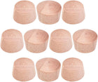 Wood Button Top Plugs 15/32 Inch Cherry Hardwood Furniture Plugs 9/25 Inch Height 100 Pcs