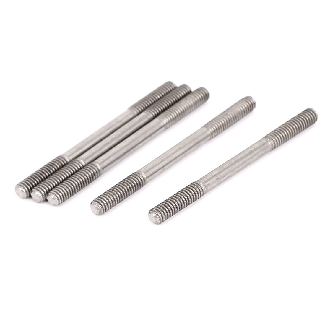 M4x50mm 304 Stainless Steel Double End Threaded Stud Screw Bolt 5Pcs