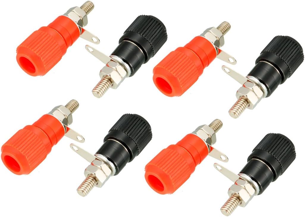 8 Pcs Amplifier Terminal Connector 4mm Banana Jack Mount