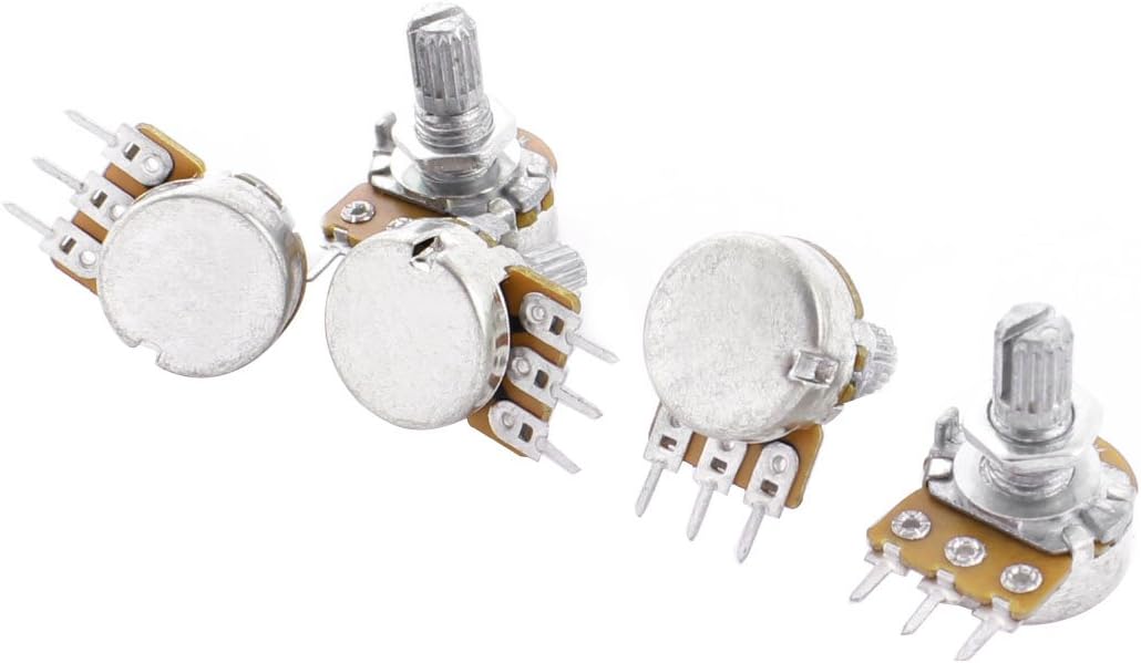 Top Adjustment Split Knurled Shaft Potentiometer Pot B50K 50K Ohm 5pcs