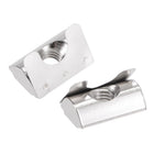 M6 Roll in Spring T Nut with Spring Sheet Carbon Steel for 3030/4040 Series Aluminum Extrusion Profile Rail with 8mm Slot 12Pcs