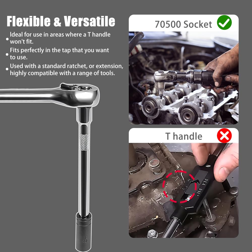 70500 Conector de Grifo Set, 8-Pieza para 1/4" & 3/8" de Arranque