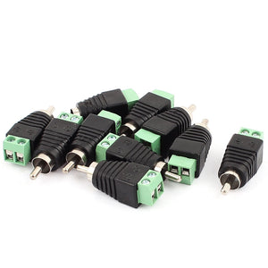 Taler RCA Kabel til Telefon Mændlig RCA Forbindelsesstik TerminalAdapter 10 stk