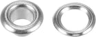 50 Sets 4mm 1/64" Hole Copper Grommets Eyelets Silver Tone for Fabric Leather Canvas Curtain Clothing