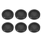 6Pcs Rubber Grommets 1-5/8" (42mm) Drill Hole, 1-2/4" (35mm) ID Double Sided Hole Plugs Ring Gasket for Firewall Cable Wire Protecting, Black