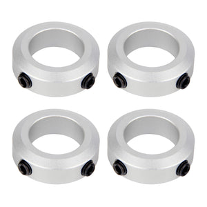 (4-Pack) 6mm bore shaftkoller, aluminumlegert skruestil festekoller, 12mm ytre diameter, 6mm bredde - Egnet for CNC-maskiner og transportanlegg