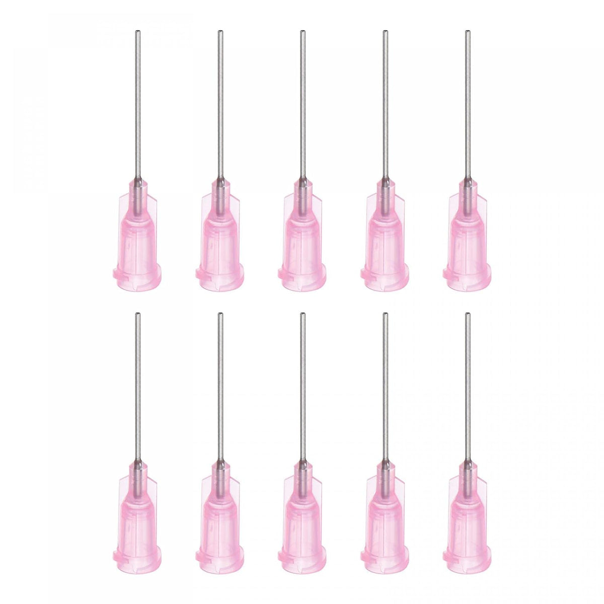 Industrial Blunt Tip Dispensing Needle with Luer Lock for Liquid Glue Gun, 20G 1", 10 Pcs (Pink)