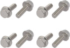 M6x20mm Thread 304 Stainless Steel Hex Head Serrated Flange Screw Bolt 8pcs