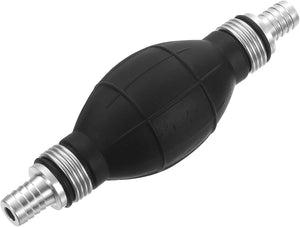 Pompa Primer Bahan Bakar Karet 12mm (1/2"), Sifon Tangan Vacuum Pindah Bahan Bakar, Pompa Primer Satu jalur untuk Bahan Bakar Gasoline Petrol Marine Diesel Kapal Marinir, Silver