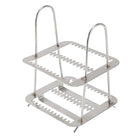 Microscope Slides Rack 26 Positions Stainless Steel Staining Rack Silver Tone for Research Experiments