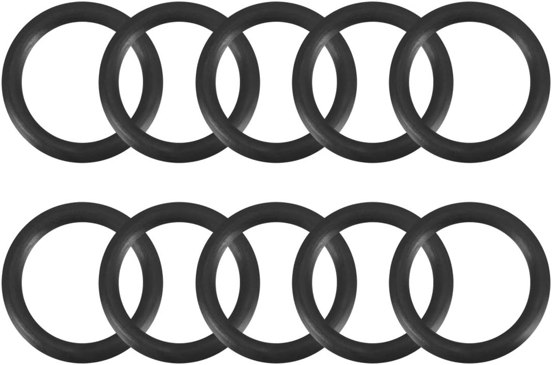 Nitrile Rubber O-Rings 15mm OD 11mm ID 2mm Width, Metric Sealing Gasket for Automotive Machine Plumbing, Pack of 10