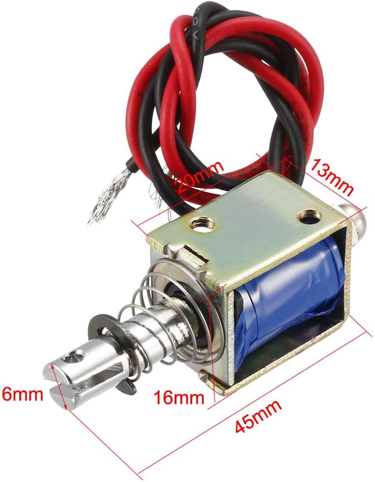 DC 6V 4N 7mm Çalışma Mesafesi, Çekme/Pusme Tipi Solenoid Elektromıknatıslı Açık Çerçeve Tipi Lineer Hareket JF-0520B