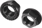 M5 Serrated Flange Hex Lock Nuts, Carbon Steel Black Oxide Finished 100pcs
