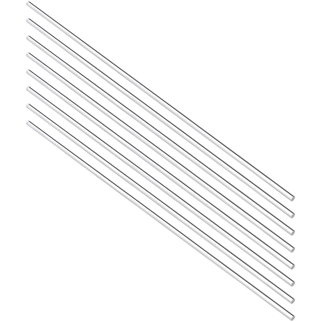 Acrylic Round Rod,Clear,1/8 Diameter 10inch(247mm) Solid Plastic PMMA Bar Stick 8pcs