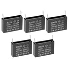 Ceiling Fan Capacitor CBB61 1uF 450V AC Single Insert Metalized Polypropylene Film Capacitors 36.5x11x22mm for Water Pump Motor Generator, Pack of 5