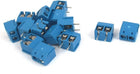 2P 5mm Pitch PCB Mounting Screw Terminal Block AC 300V 10A 14pcs