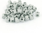 10mmx10mm 4mm Hole Cross Barrel Furniture Hammer Connector Nut Gray 50pcs