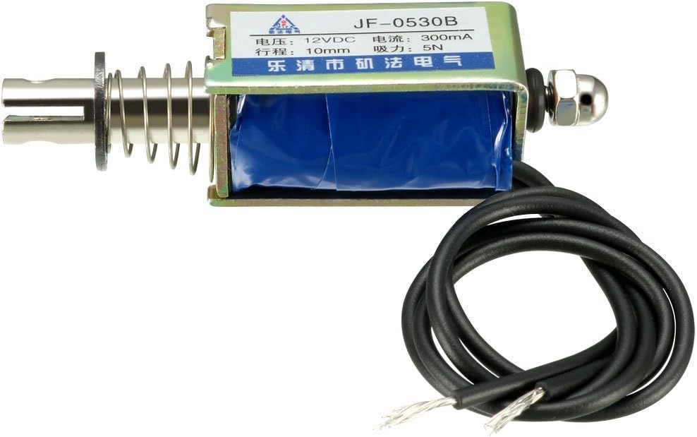 12VDC 5N 10mm نطاق سحب دفع سولينويد مغناطيس كهربائي إطار مفتوح نوع حركة خطي JF-0530B