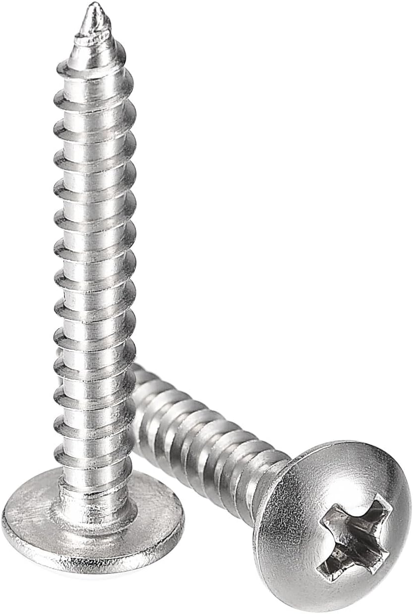 Phillips Head Self Tapping Screws, #4x3/4" 304 Stainless Steel Wood Sheet Metal Screw 150pcs