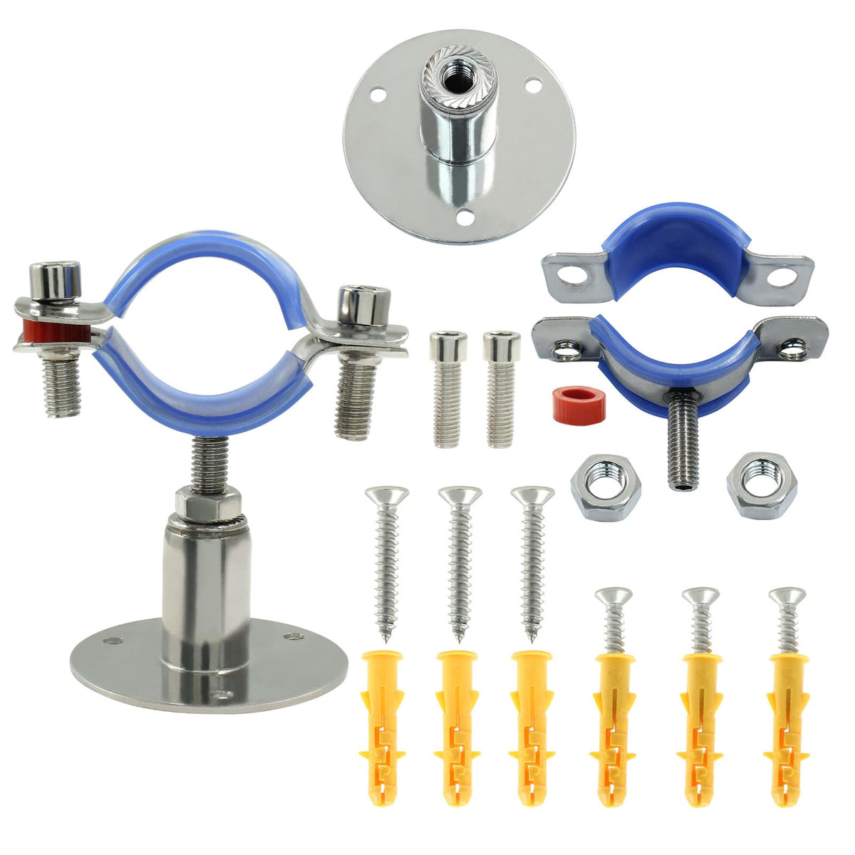 リンクメホア 2PCS 壁掛け天井掛けパイプ、ODパイプ 1-1/2"(38-40mm)用