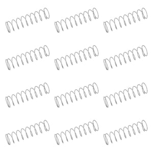 50Pcs 304 Stainless Steel Compression Springs, 0.7mm x 12mm x 45mm Small & Tiny Pen Spring for Home Repair & DIY, Workshop & Industrial Use, (Silver Tone)