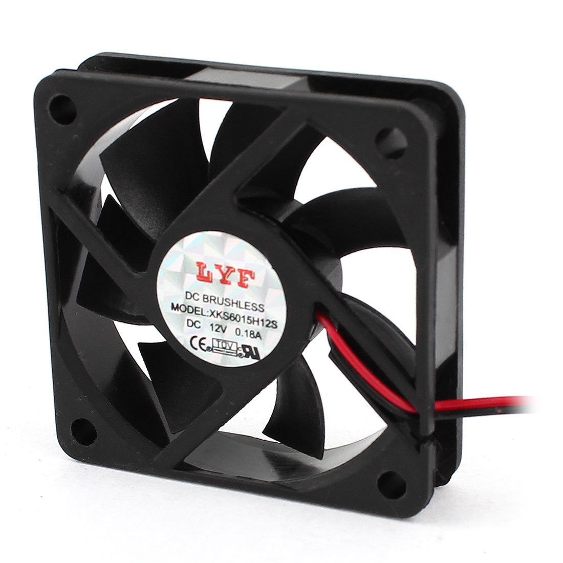 a14112500ux0340 DC12V 60 mm Pc Chassis Computer Case CPU Cooling Fan Cooler Black, 2.36" Width, 2.36" Length