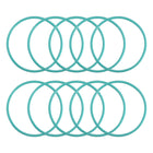 Fluorine Rubber O-Rings, 55mm OD 50.2mm ID 2.4mm Width FKM Seal Gasket for Machinery Plumbing, Green, Pack of 10