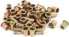 3/8"-16 Straight Knurled Rivet Nut Insert Bronze Tone 50pcs