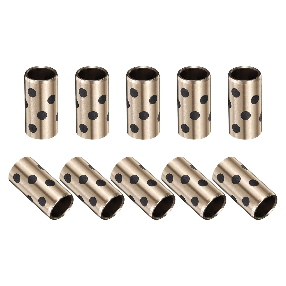 10pcs JDB Bearing Bushing Sleeve 8mm Bore x 12mm OD x 20mm Length, Self-Lubricating Graphite Brass Bushings