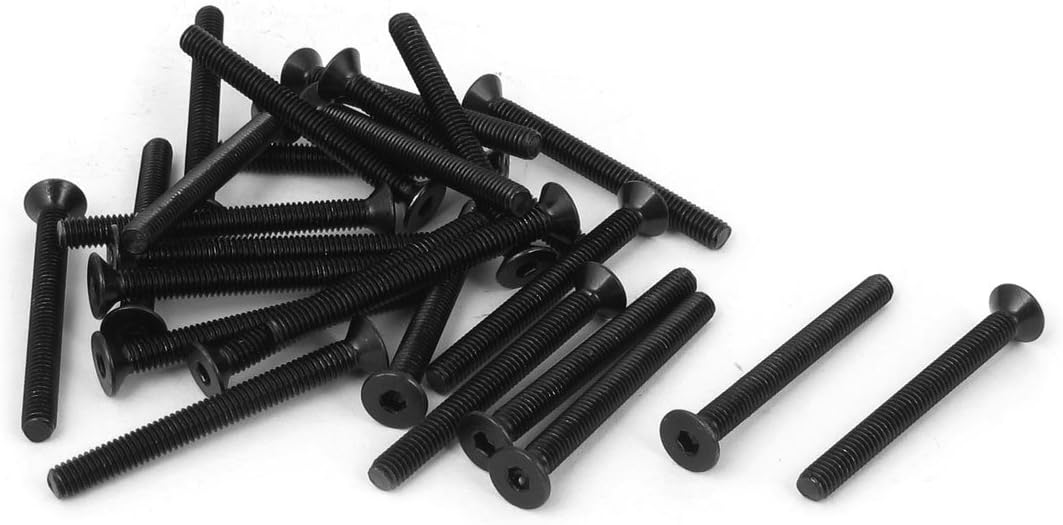 M4x40mm 10.9 Carbon Steel Countersunk Head Hex Socket Screw 35pcs