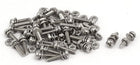M2.5x12mm 304 Stainless Steel Phillips Pan Head Bolt Screw Nut w Washer 35 Sets