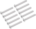 M3x25mm Flat Head Machine Screws Inner Hex Screw 304 Stainless Steel Fasteners Bolts 60Pcs