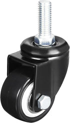 1.5 inch Swivel Caster wheels PU 360 Degree Threaded Stem Caster Wheel, M10 x 25mm, 110lb Capacity