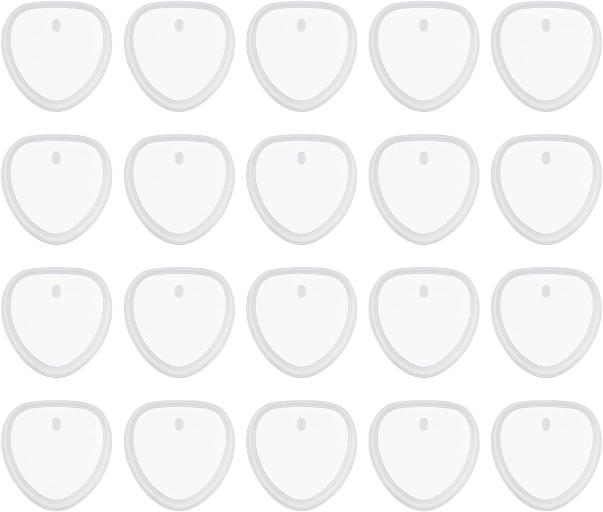 20 Pcs Heart Resin Keychain Moulds, Silicone Epoxy Mould Kit with Hole for Pendant Keychains Ornament Jewelry Art Crafts Making DIY Crafts, White