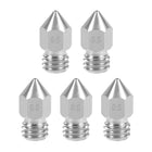 0.5mm 3D Printer Nozzles Head M6 Thread Replacement for MK8 1.75mm Extruder Print, Stainless Steel 5pcs