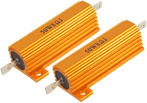2 Pcs Electronic Aluminium Shell Resistors 5% 8 Ohm 50W