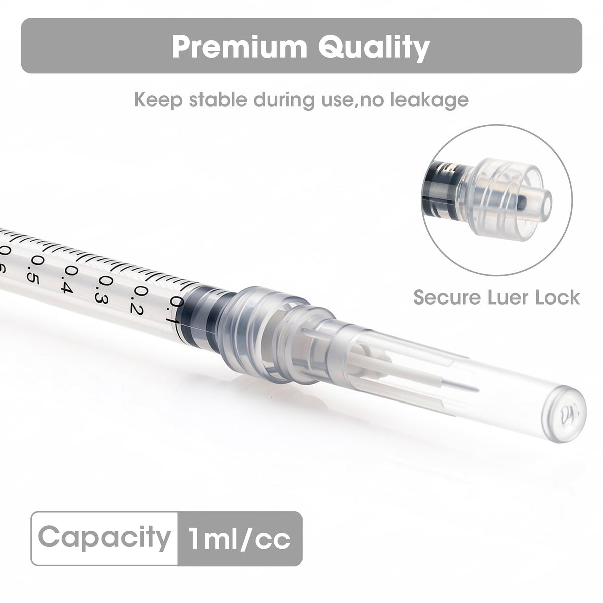 Seringi 1ml/cc 27Ga x 1/2’’ (13mm), 100/cutie