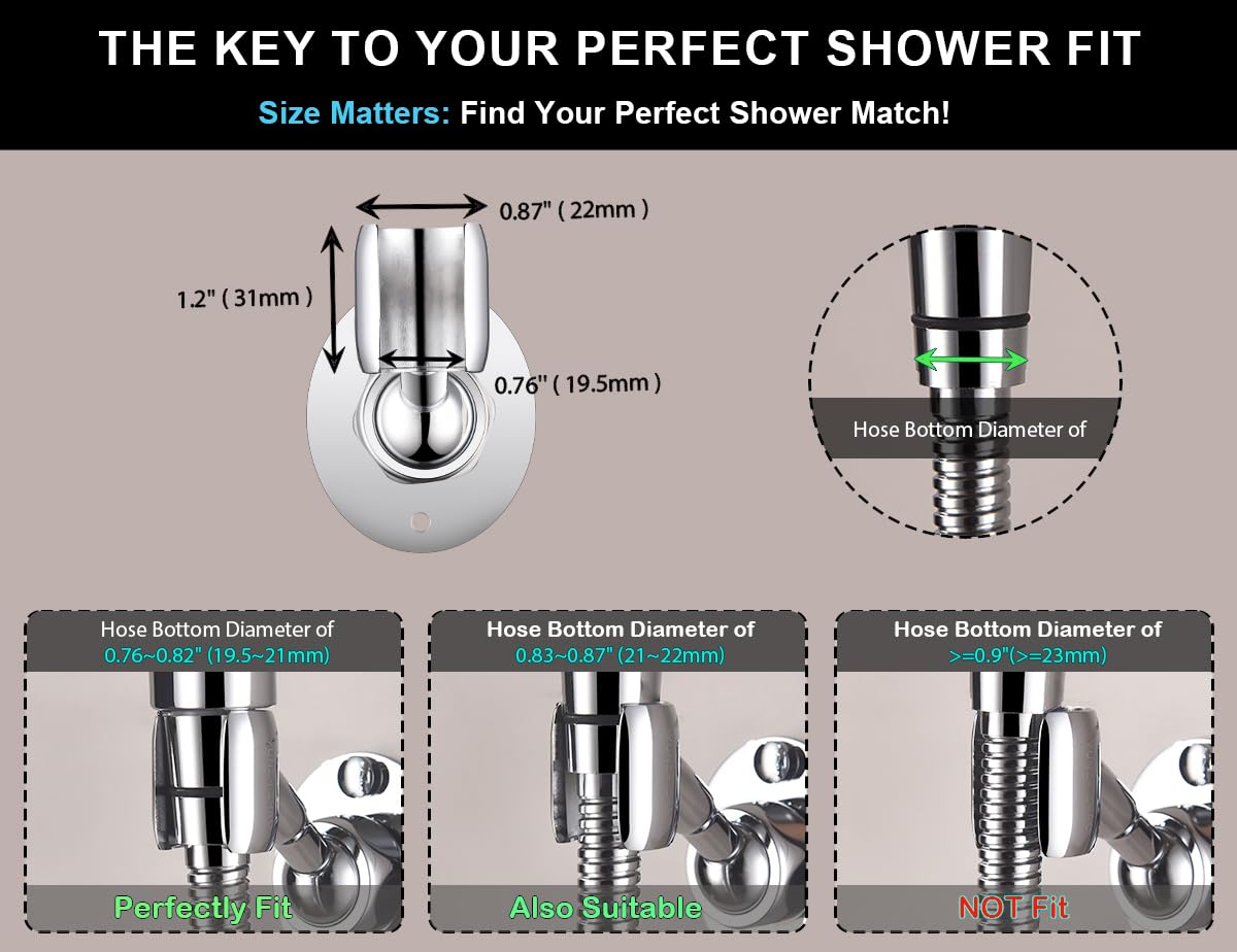 Penahan Sumbu Keran Shower yang Bisa Disesuaikan, Bahan Brass Solid