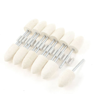 12PCS 12mm Tapered Felt Head 2.3mm Shank for Power Drill Die Grinder