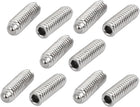 M4x12mm 304 Stainless Steel Spring Hex Socket Ball Point Grub Set Screws 10pcs