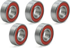 5pcs 6202RS 15mm x 35mm x 11mm Double Sealed Deep Groove Ball Bearing for Automotive