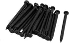 Hardware Nails 3mm x 40mm Fiber Concrete Cement Wall Point Tip Nails Black 50pcs