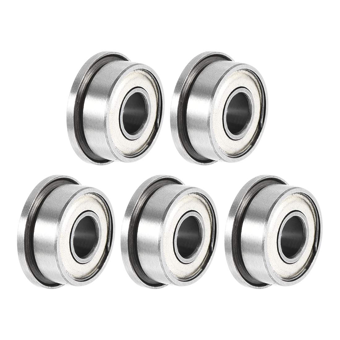 FR2-5zz Flanged Ball Bearing 1/8"x5/16"x9/64" Double Shielded Chrome Steel Bearings 5pcs