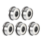 FR2-5zz Flanged Ball Bearing 1/8"x5/16"x9/64" Double Shielded Chrome Steel Bearings 5pcs