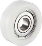 4pcs 8x32x12mm Roller Idler Bearing Pulley Sliding Guide Conveyor Rolling Wheel for Driving Mechanical Equipment Doors Window, White